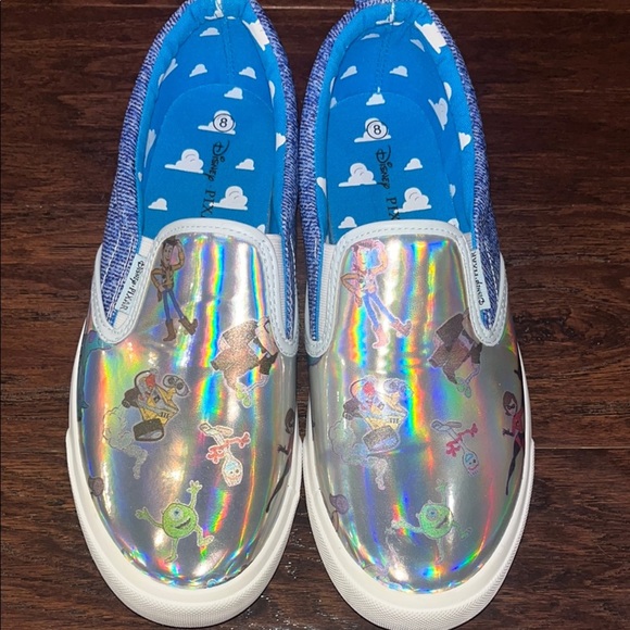 Holographic Disney Slip-On Shoes Like New Without Box - Picture 1 of 11